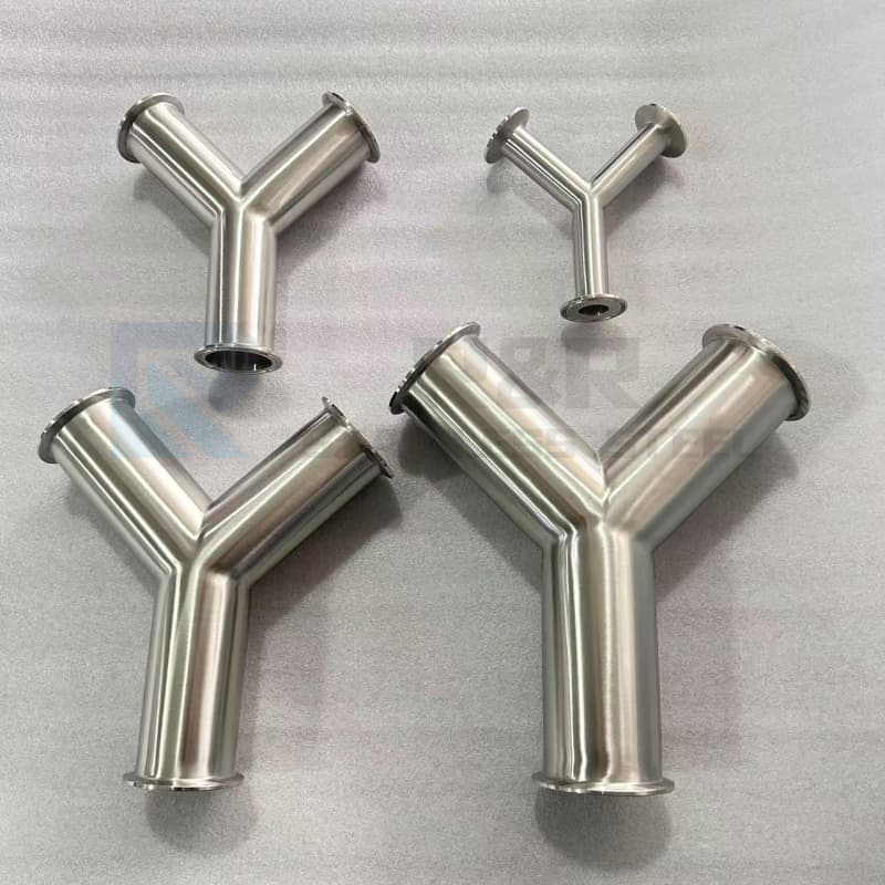 Sanitary Stainless Steel 135 Degree Clamped Y Type Tee