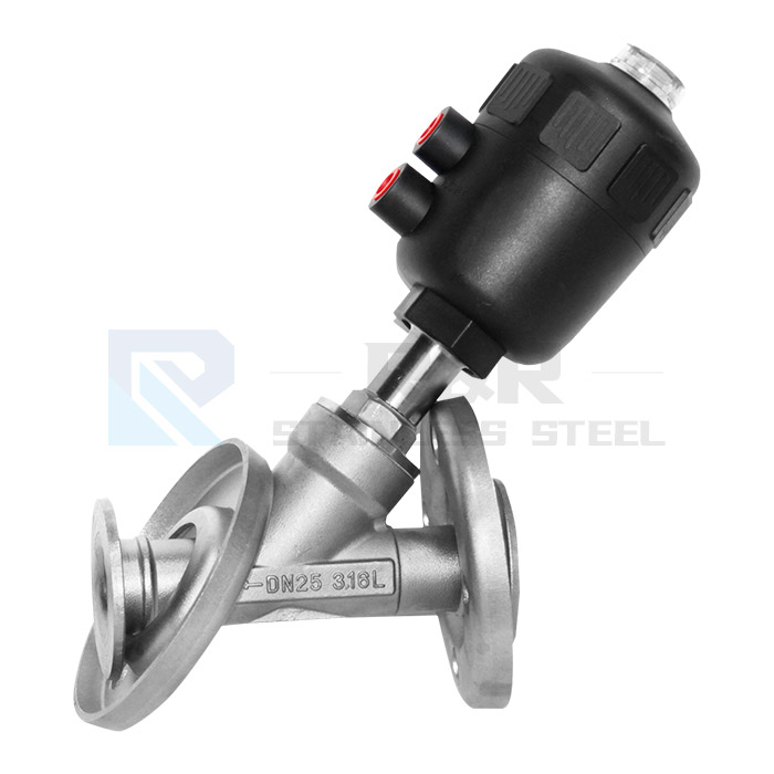 Vacuum angle seat valve