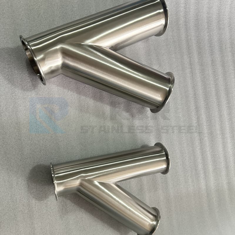 Sanitary stainless steel Y Tee/45D Tee