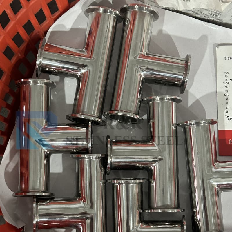 Sanitary Clamp type Long Tee Equal Tee