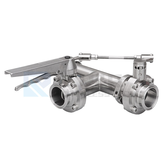 Three-way linkage butterfly valve