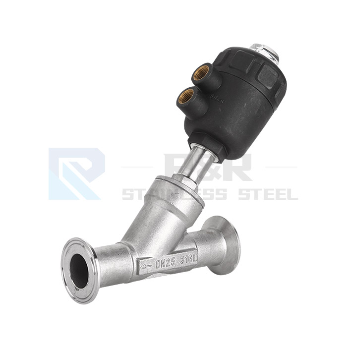 Quick-install angle seat valve