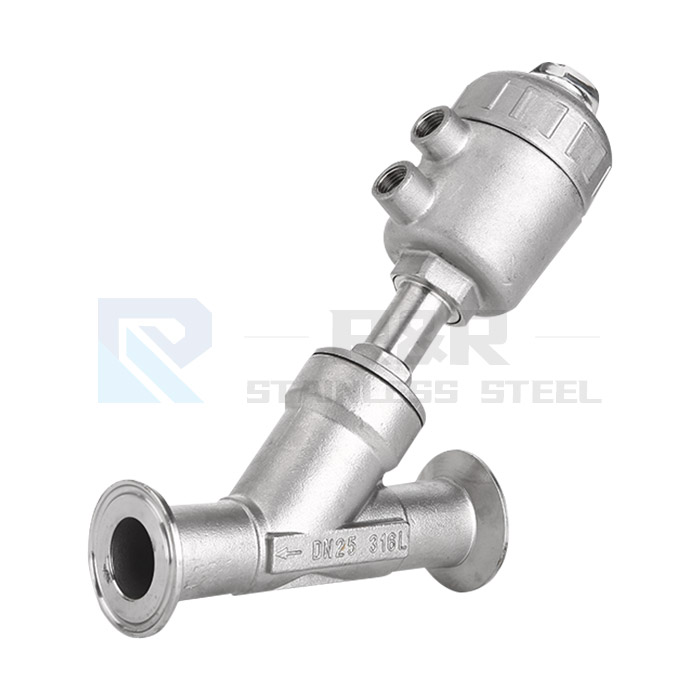 Quick-install angle seat valve