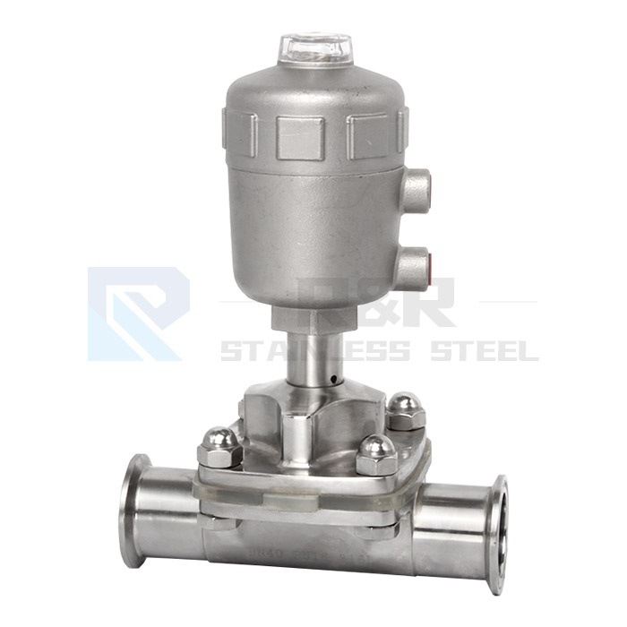 Stainless steel head quick-install diaphragm valve