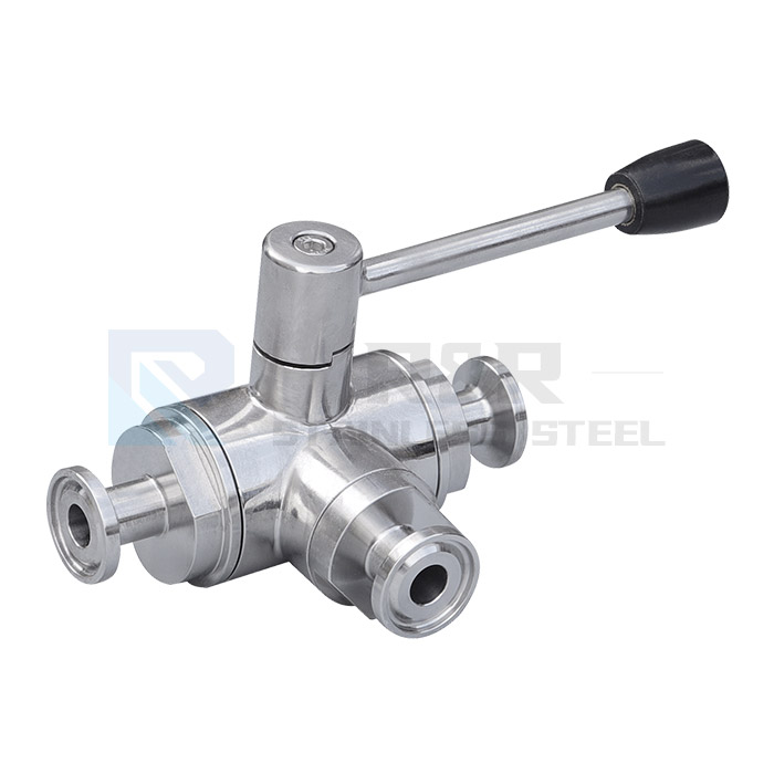 Vacuum three-way ball valve