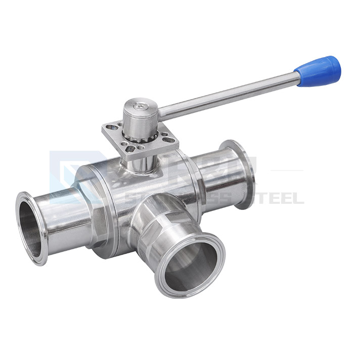 Three-way fast-loading ball valve