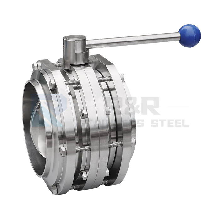 3-piece butterfly valve