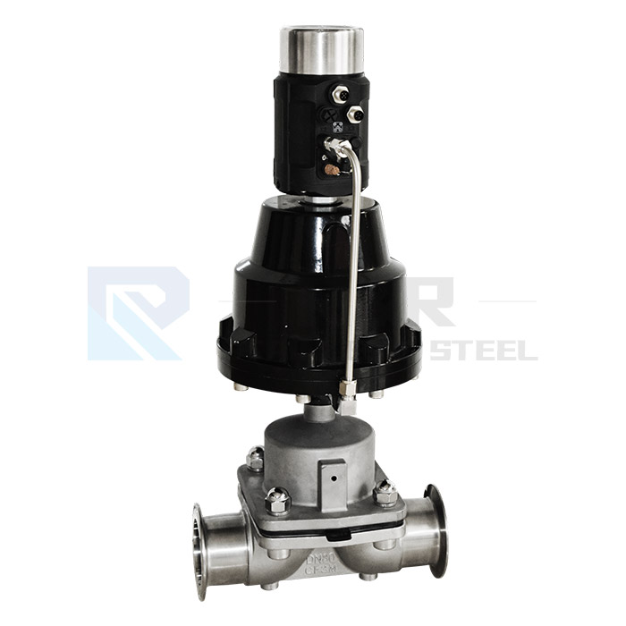 Adjustable pneumatic quick-loading diaphragm valve