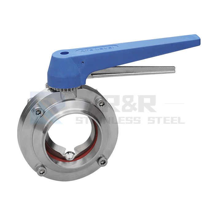Manual welding butterfly valve