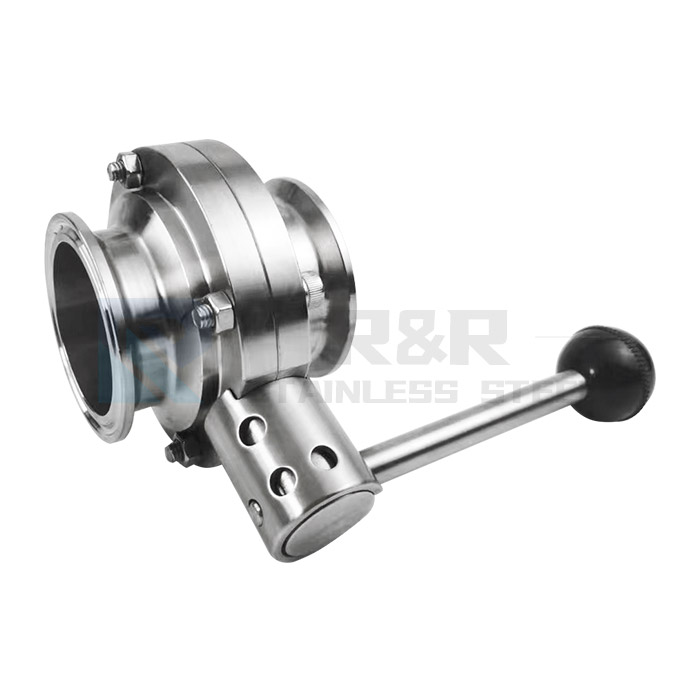 Pull Handle Sanitary Clamp Butterfly Valve