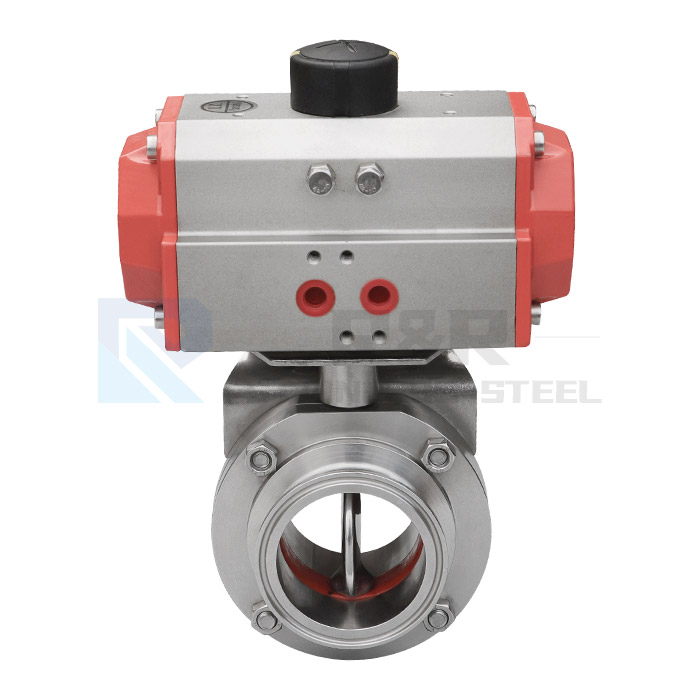 Pneumatic quick-install butterfly valve