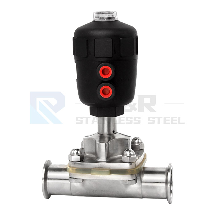 Plastic head quick-installed diaphragm valve