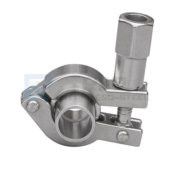 Open the clamp in the middle of the single pin