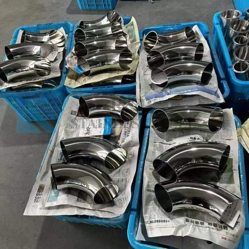 DIN 11852 90° Welded Short Elbow with 1.5D Radius