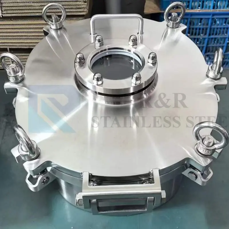 Oval pressure check well with observation window