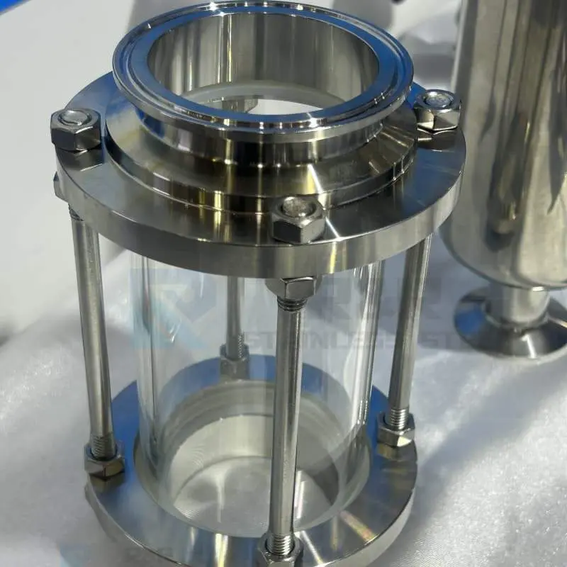 Sanitary stainless steel built-in vision mirror