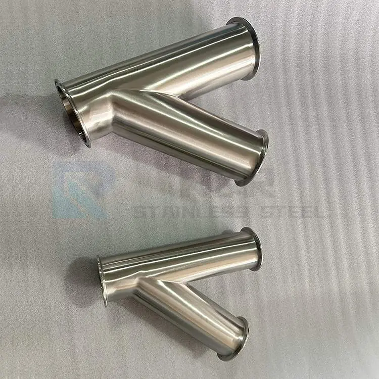 Sanitary stainless steel Y-type tee/45° tee