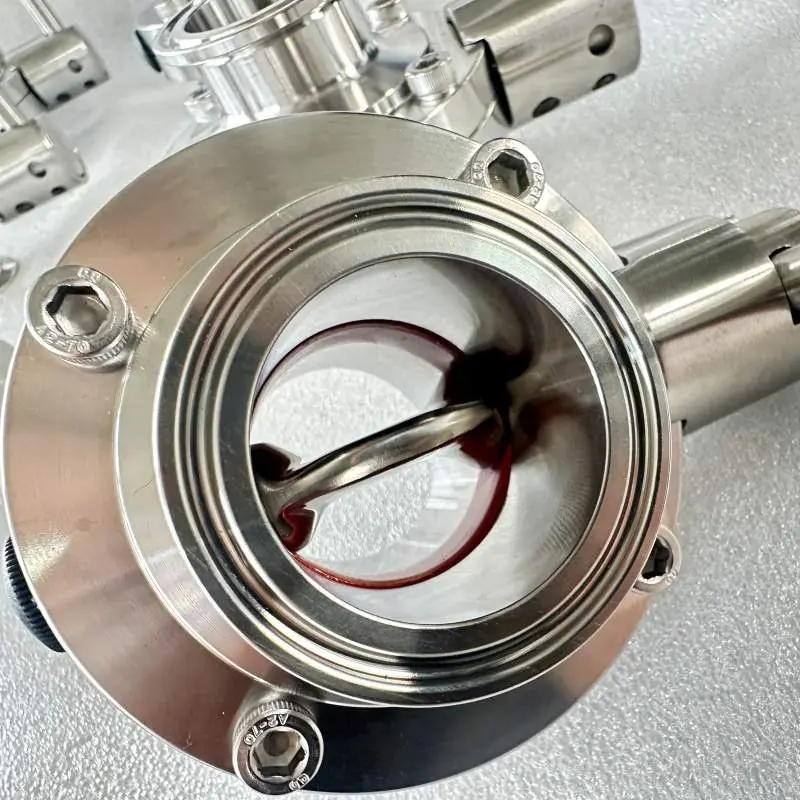 Food-grade sanitary stainless steel butterfly valve