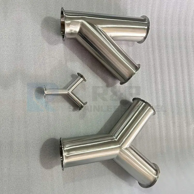 Sanitary stainless steel Y-type three-way