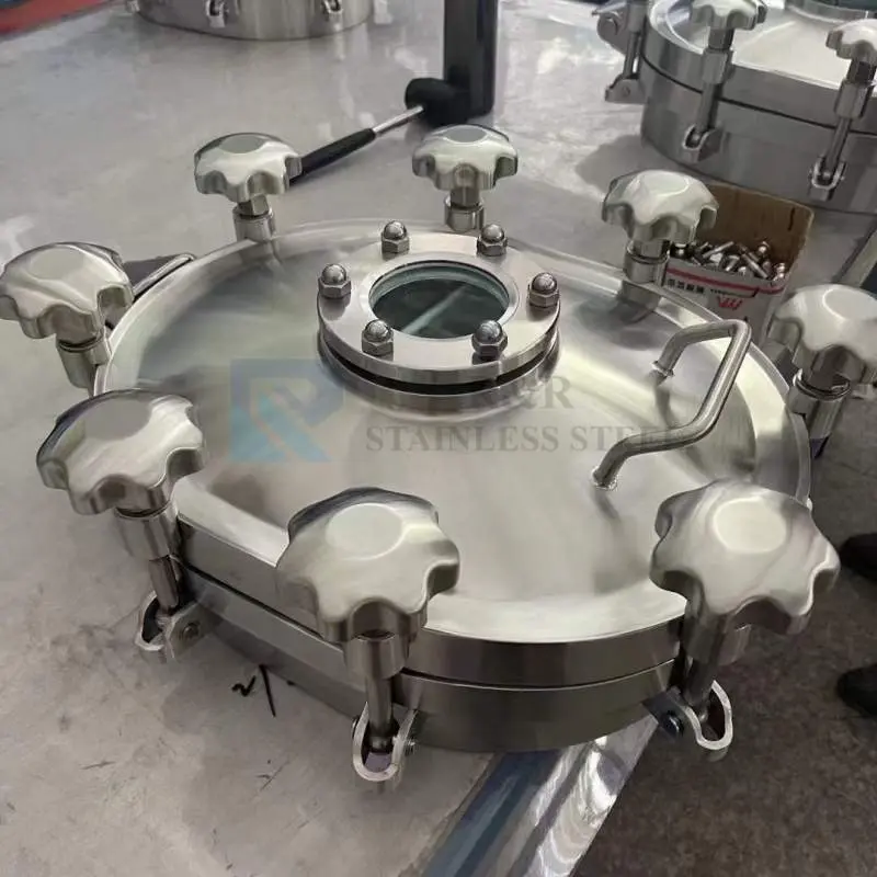 Oval pressure check well with observation window