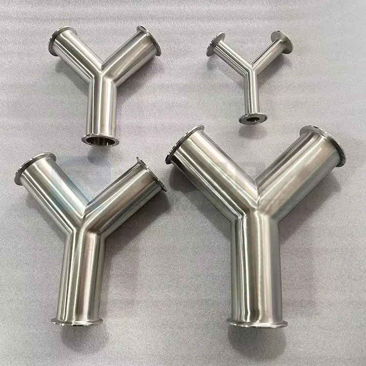 Sanitary stainless steel Y-type three-way