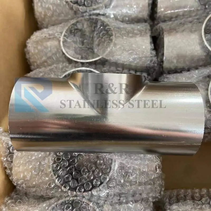 Sanitary grade welded short type three-way fitting / Clamp type short type three-way fitting