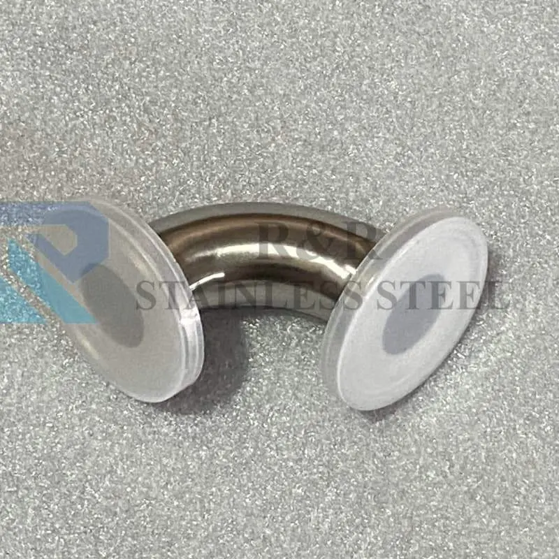 Sanitary grade stainless steel 90&deg; elbow